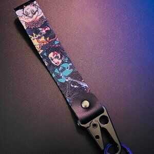 Demon Slayer Anime Wristlet Lanyard Keychain Accessory